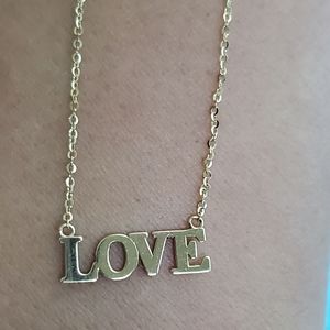 Beautiful love 14k gold necklace